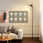 Retractable floor lamp