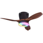 Ceiling fan light for bedroom, minimalist RGB ceiling fan light - Image 3