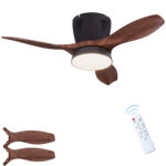 LED ceiling fan light for living room and dining room quiet and silent design