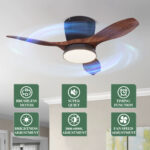 LED ceiling fan light for living room and dining room quiet and silent design - Image 2