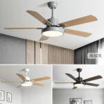 New Japanese-style silent five-blade LED fan for home use