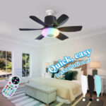 Modern minimalist bedroom ceiling fan light