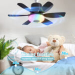 Modern minimalist bedroom ceiling fan light - Image 3