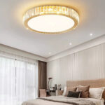 Modern minimalist LED crystal ceiling light for bedroom
