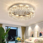 Modern minimalist light luxury living room K9 crystal ceiling light