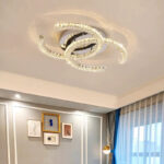 New modern minimalist double-C creative design light luxury LED crystal ceiling light