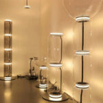 Italian minimalist modern creative clear glass floor lamp art