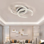 New modern minimalist double-C creative design light luxury LED crystal ceiling light - Image 2