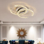 New modern minimalist double-C creative design light luxury LED crystal ceiling light - Image 3