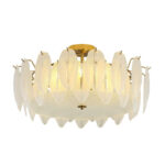 Nordic minimalist modern living room creative feather design ceiling light with creamy style home lighting fixture - Image 3