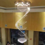 High-end, light luxury, and grand villa double-height crystal chandelier