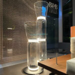 Italian minimalist modern creative clear glass floor lamp art - Image 3