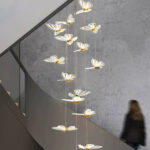 Minimalist postmodern villa hollow butterfly crystal chandelier - Image 2